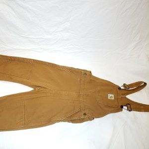Boy size 7 Carhartt washed duck BIB Overalls
